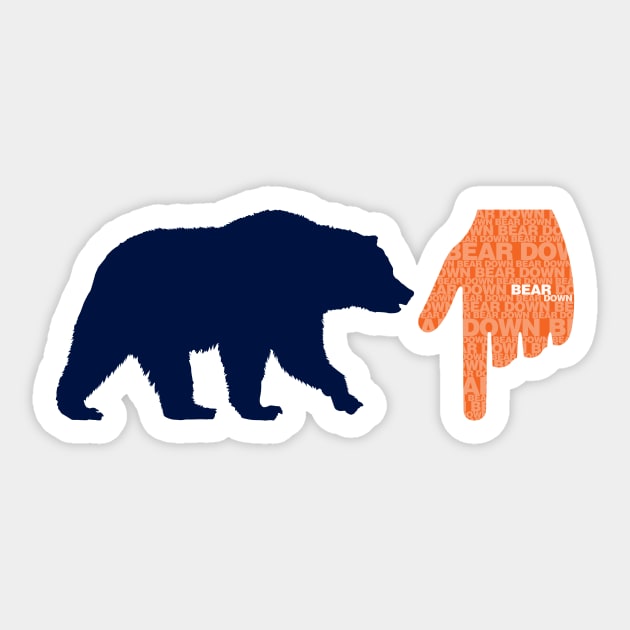 Bear Down Hand Sticker by Kevinokev